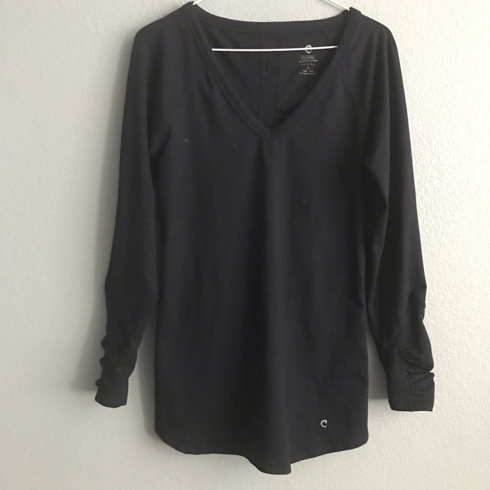 Core Quick Dry Large Dark Blue Long Sleeve Stretch
